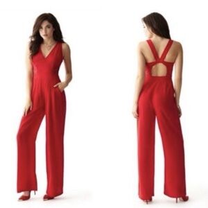 Red Jumpsuit by Guess Women’s Sz 4 Christmas Party Outfit Romper Playsuit Onesie